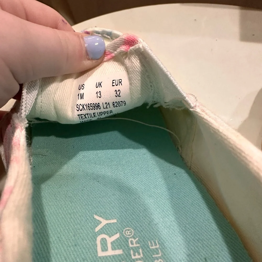 Sperry Pink and Green Moccasins Floral Slip-On Shoes